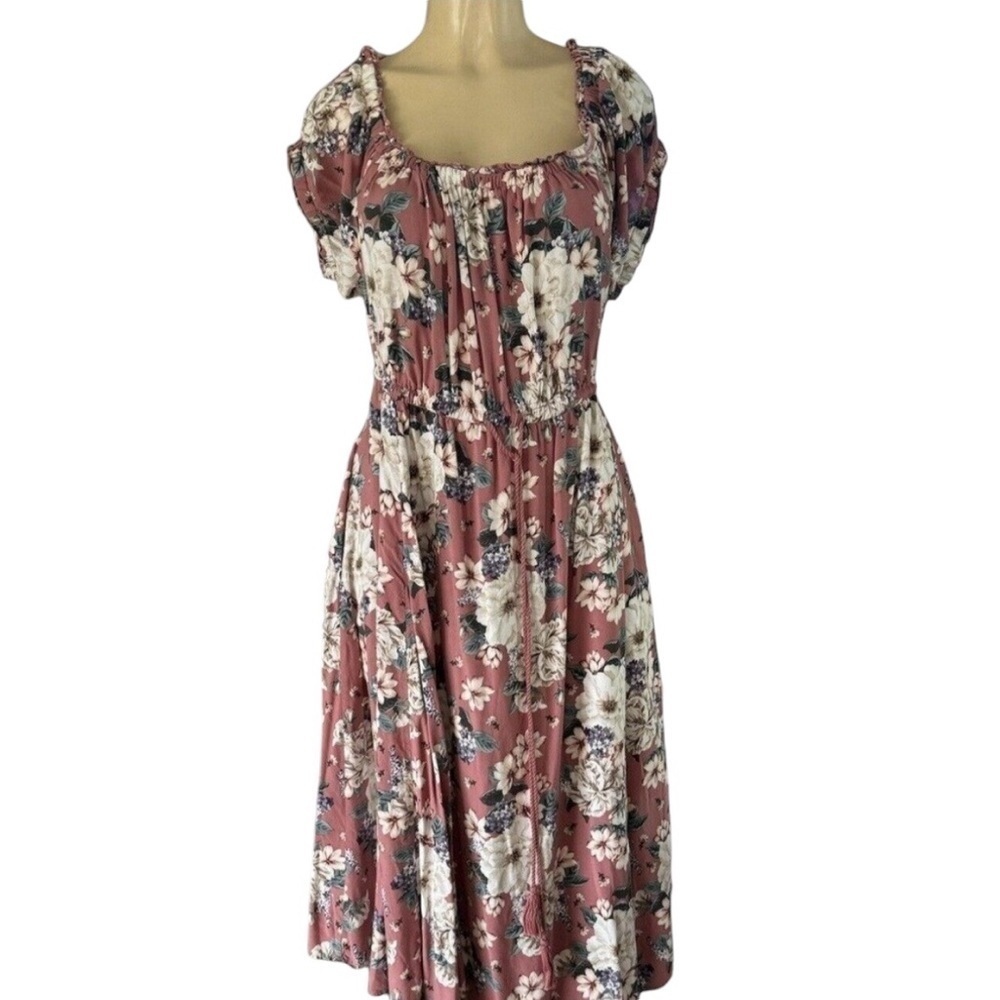 Torrid Floral Midi Challis Dress Size 10 - Picture 3 of 15